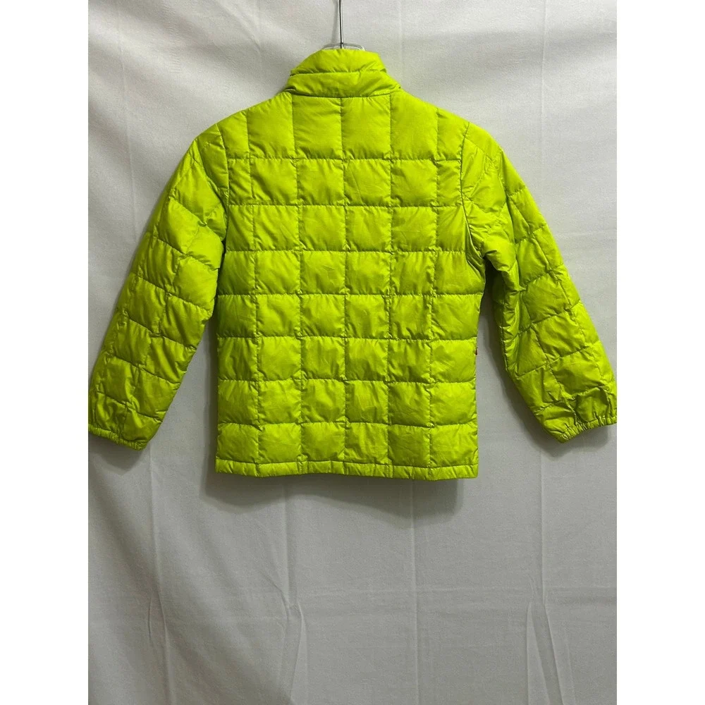 Marmot Kids Neon Lime Green Quilted Full Zip Puffer Jacket Small S/P